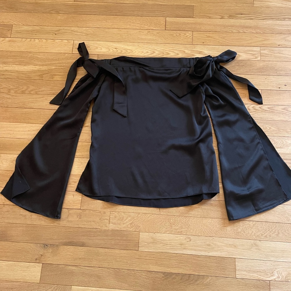 Black off the shoulder top